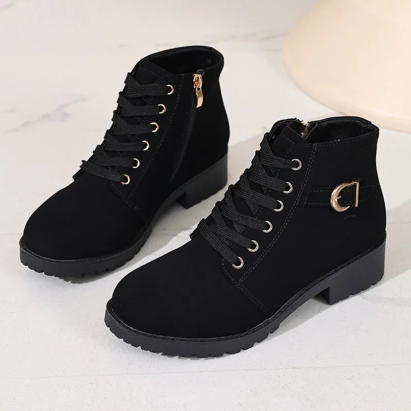 Women's Buckle-Detail Ankle Boots