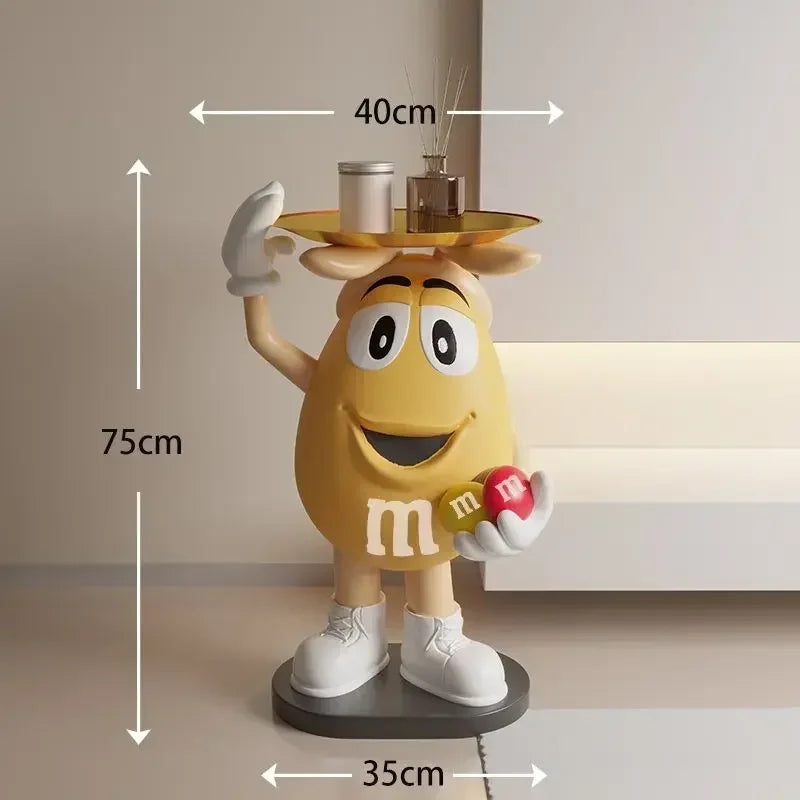 Mm Bean Art Light Luxury Living Room Large TV Cabinet Sofa Side Bedside Shelf Floor Soft Decoration Ornaments