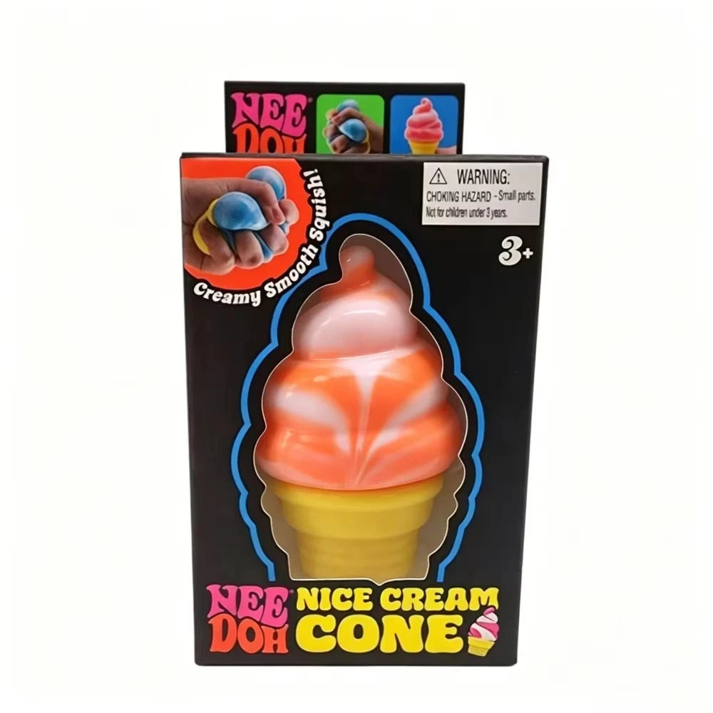 NeeDoh Squishy Toys Set – Pizza, Ice Cream, Gummy Bear, Jelly Squish & Cake Soft Sensory Stress Relief Fidget Toy