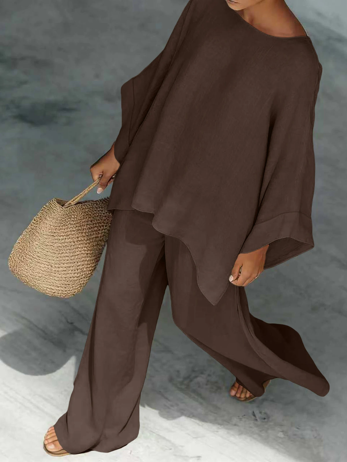 Women's Stunning Loose Wide Leg Two Piece Outfit
