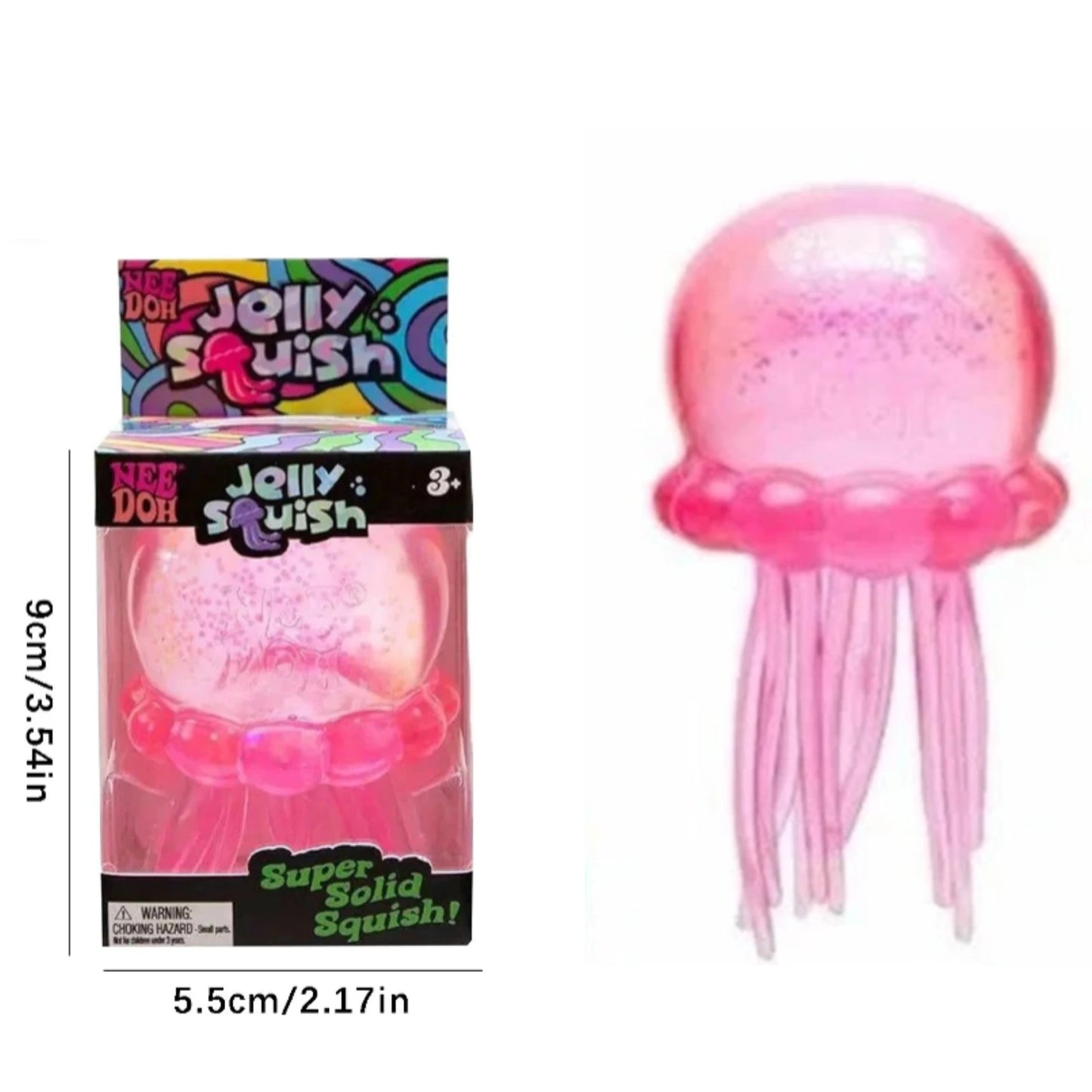 Needoh Jellyfish Squishy Toy Sensory Toy Stress Relief Anti Anxiety Relaxing Squeeze Fidget Toy for Kids Adults