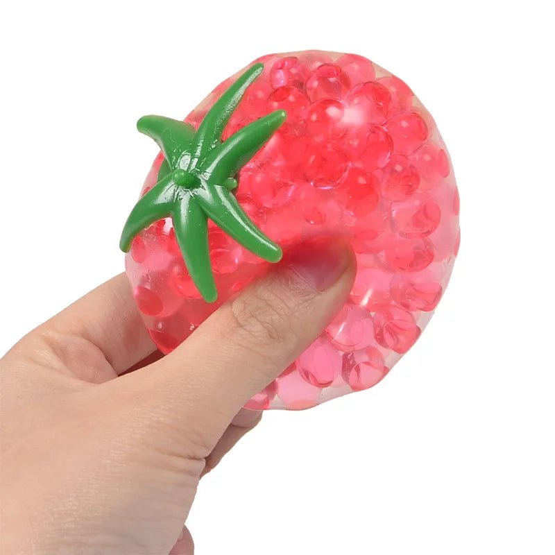 Squishy Fluid Tomato Stress Relief Squeeze Toys Slow Rising Simulation Fruit Sensory Fidget Toy Anxiety Relief Gift