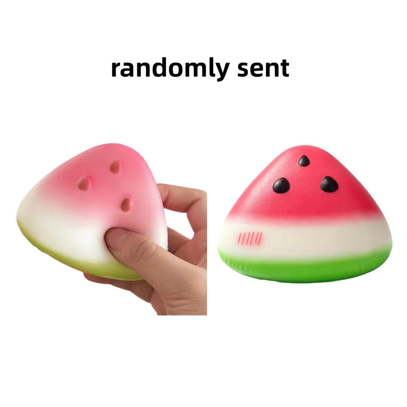 1/3/5pcs Squishy Watermelon Fidget Toy Anti-Stress Slow Rising Fruit Pinch Squeeze Stress Reliever Funny Pressure Reducer Prop