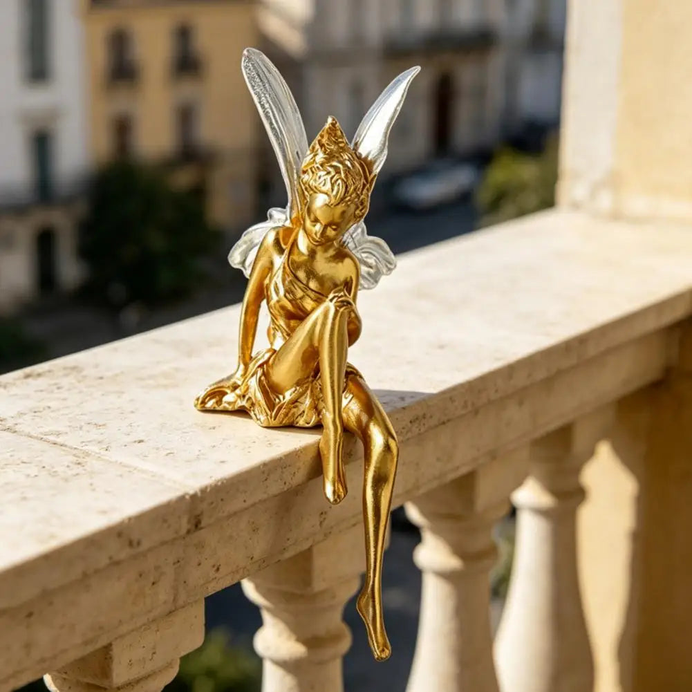 Room Decor Handcrafted Ornament Flower Fairy Decorative Ornament Small Sculpture for Home Room Bedroom Office Table Decoration