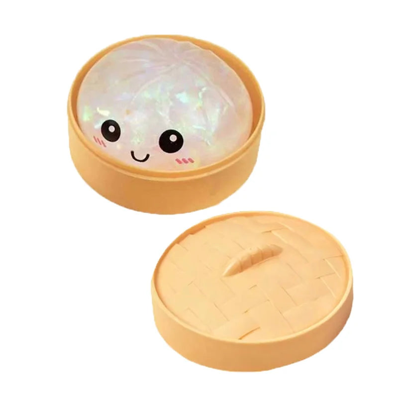 Dumpling Squishy Toys Colorful Steamed Stuffed Bun Squeeze Toy Anti-stress Sensory Ball Super Soft Quick Recovery Birthday Gift