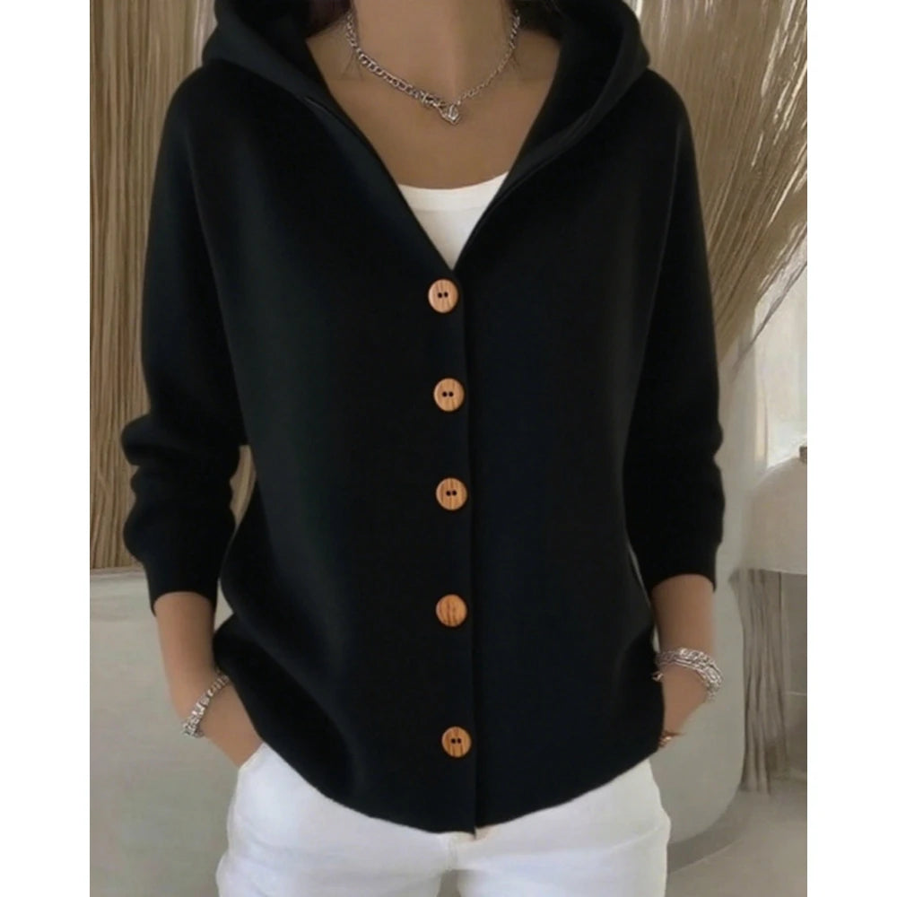 Women's Hooded Knit Cardigan