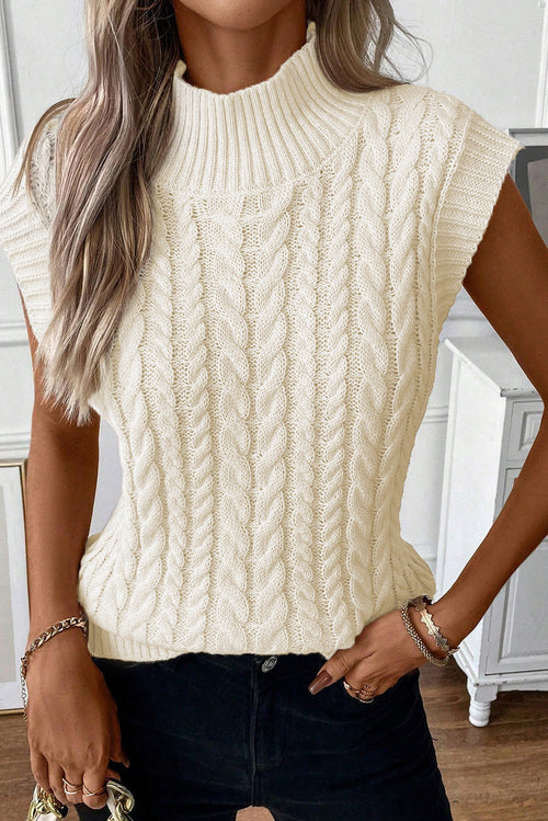 Women's Knit High Neck Sweater Vest