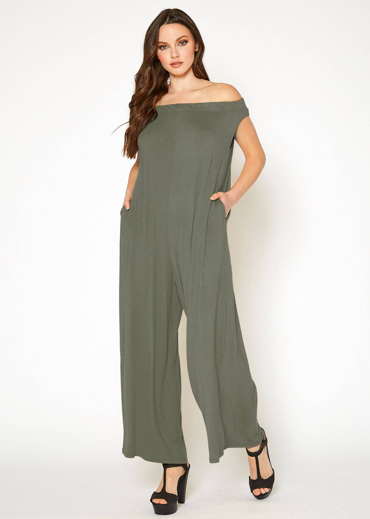 Women's Off Shoulder Jumpsuit