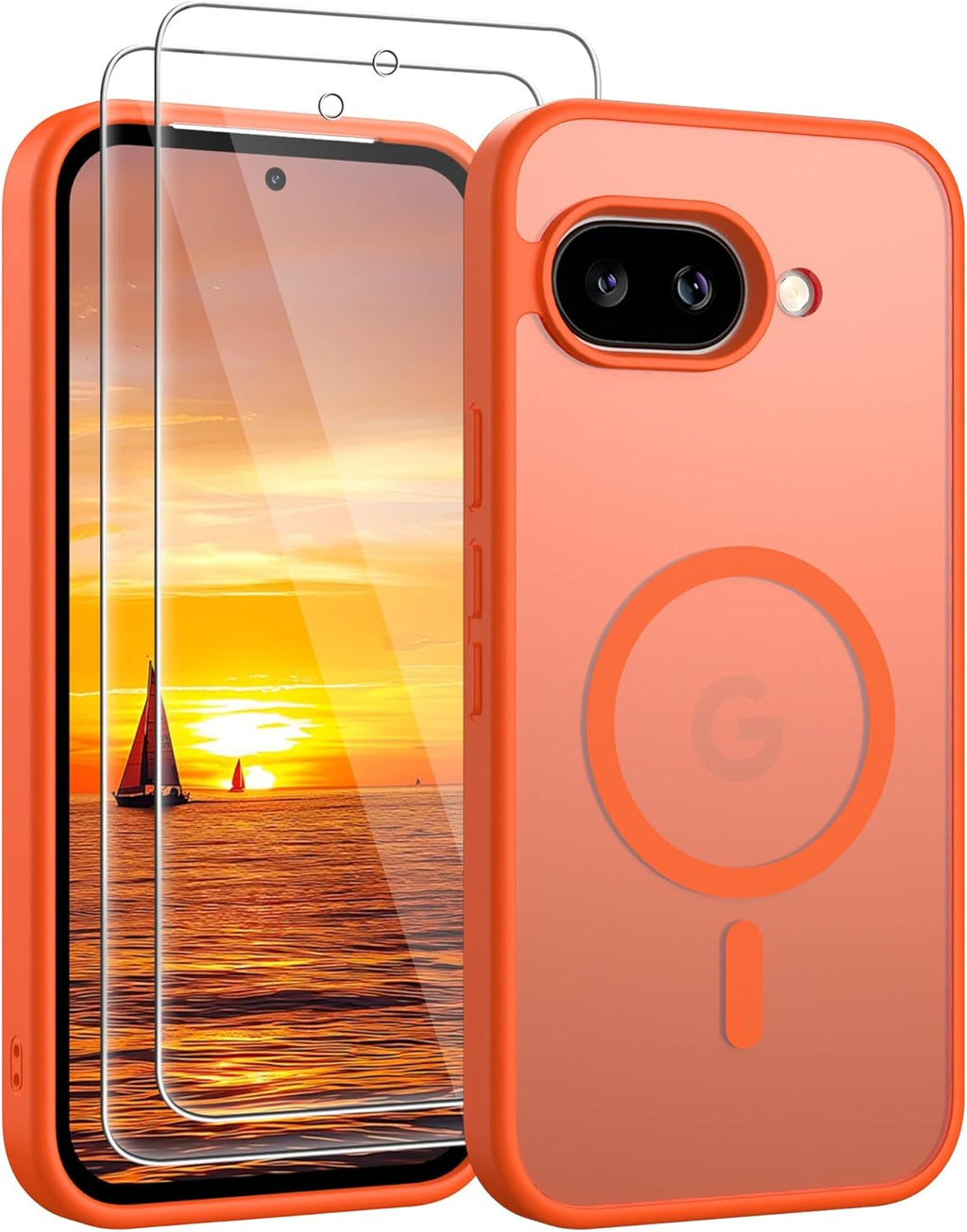 Gritup for Samsung Galaxy S24/S25 Case with 2 PCS Screen Protector (Compatible with Magsafe)(Military Grade Drop Protection) Slim Translucent Matte & Anti-Fingerprint Phone Cover for S24/S25,Black