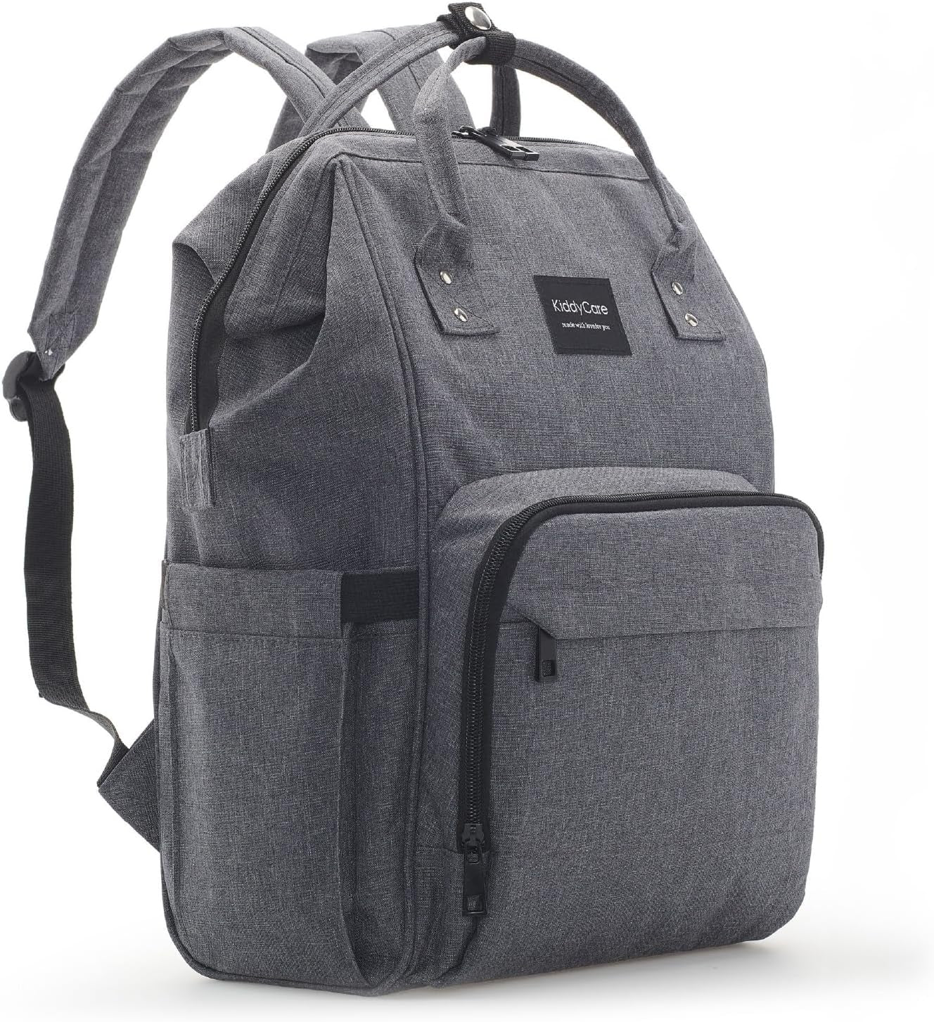 Kiddycare Diaper Bag Backpack | Baby Diaper Bags with Changing Station for Mom | Multifunction Travel Back Pack Maternity Baby Bags Waterproof Tote Bag Spacious, Unisex Stylish | Gray