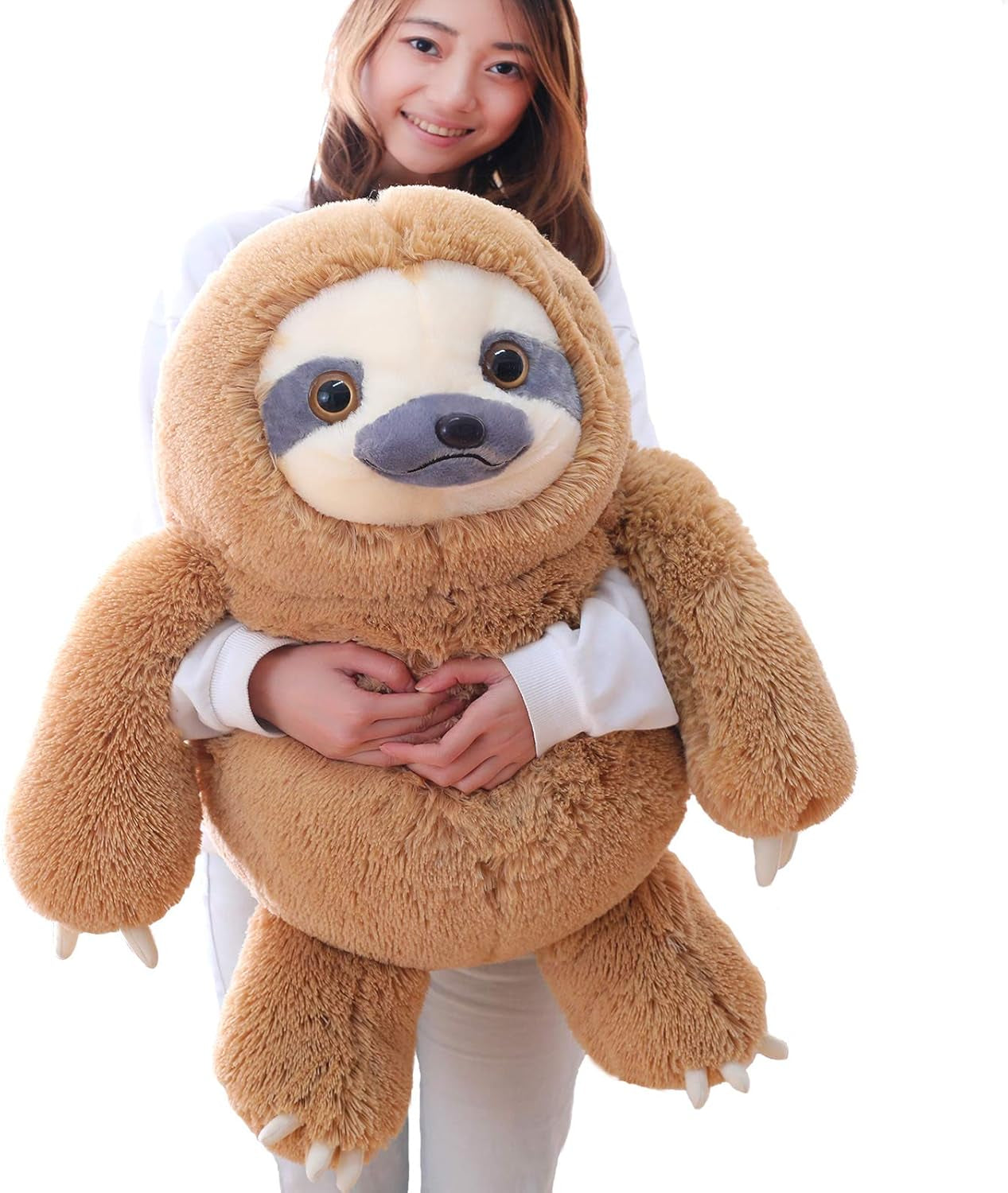 Winsterch Cute Sloth Stuffed Animal Toy,Small Plush Sloth Tedy Bear Stuffed Animal Toys for Kids Birthday Gift Baby Doll (Ivory,15.7 Inches)