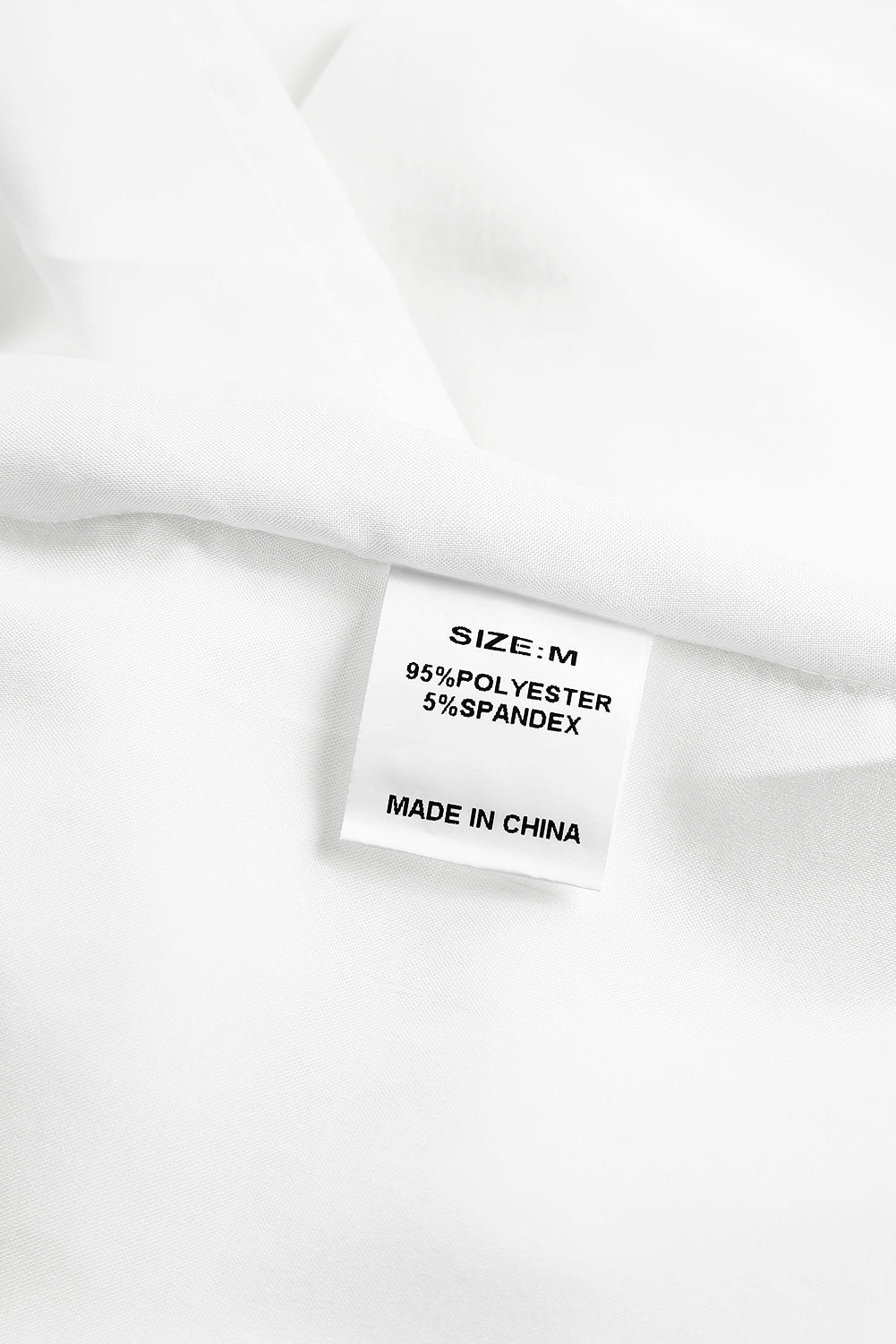 White Crew Neck Billowy Sleeve Blouse