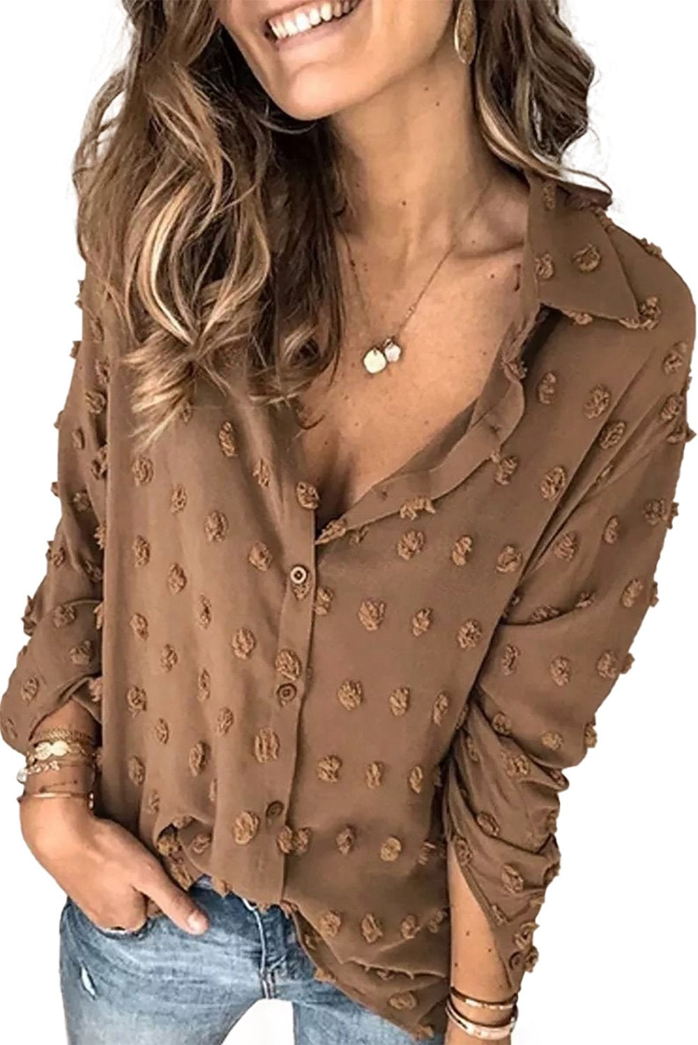 Long Sleeve Polka Dot Shirt