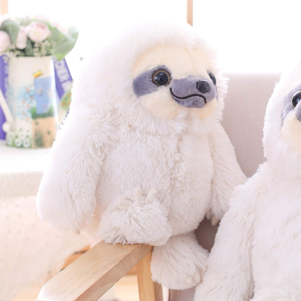 Winsterch Cute Sloth Stuffed Animal Toy,Small Plush Sloth Tedy Bear Stuffed Animal Toys for Kids Birthday Gift Baby Doll (Ivory,15.7 Inches)