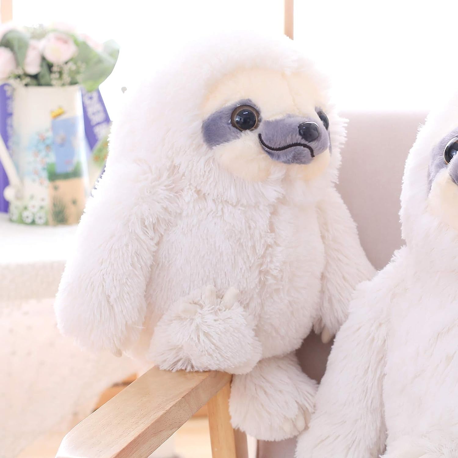 Winsterch Cute Sloth Stuffed Animal Toy,Small Plush Sloth Tedy Bear Stuffed Animal Toys for Kids Birthday Gift Baby Doll (Ivory,15.7 Inches)