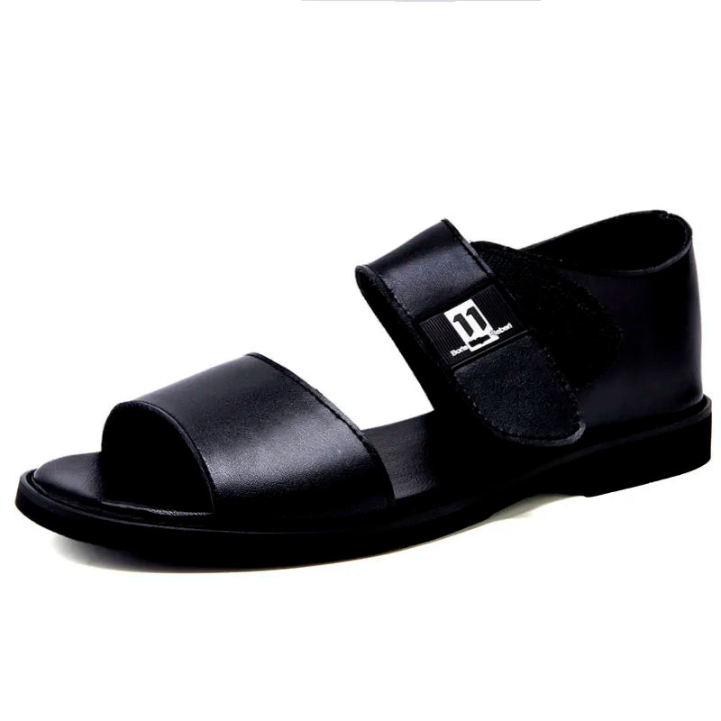 2026 Genuine Leather Men's Shoes Summer Men's Casual Sandals Fashion Ventilate Men's Sandals New Style Driving Shoes