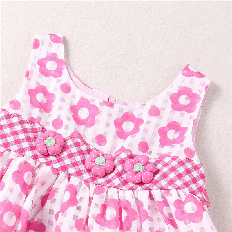 Summer Girl Clothes Dress Girls Pure Cotton Children Princess Dress Girls flower Dress Kids Outfit