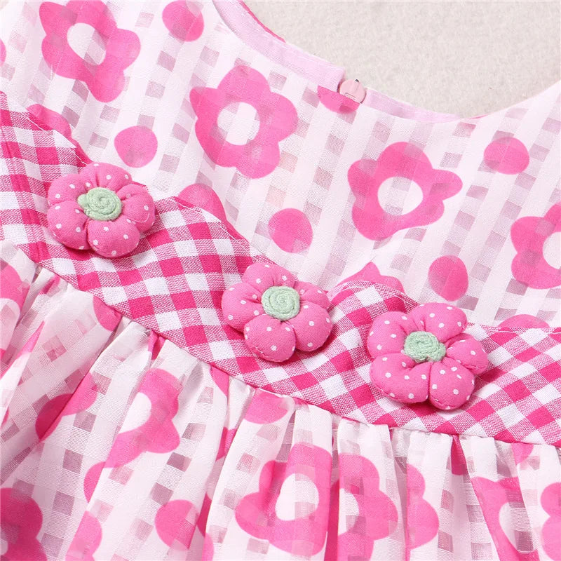 Summer Girl Clothes Dress Girls Pure Cotton Children Princess Dress Girls flower Dress Kids Outfit