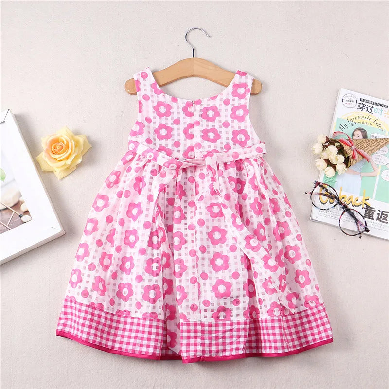 Summer Girl Clothes Dress Girls Pure Cotton Children Princess Dress Girls flower Dress Kids Outfit