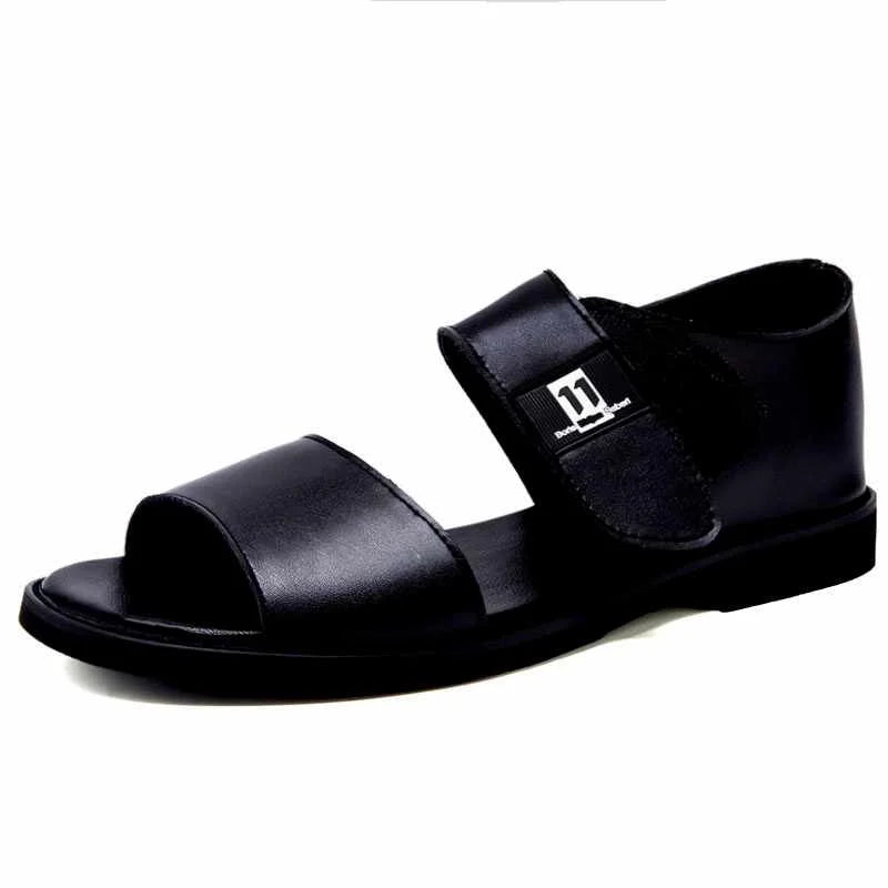 2026 Genuine Leather Men's Shoes Summer Men's Casual Sandals Fashion Ventilate Men's Sandals New Style Driving Shoes