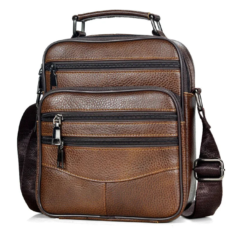 Hot Fashion Men Messenger Bags Genuine Leather Handbags for Man Luxury Brand Male Crossbody Bag for Mini Pad Boy Shoulder Bag