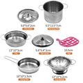12 PCS Kitchen Set Pretend Play Simulated Kitchen Toy Children Role Playset Cooking Set Educational Gift for Kids Girls Boy