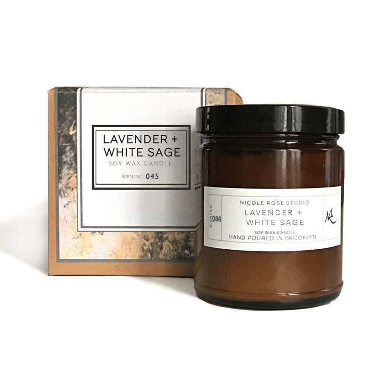 Lavender + White Sage Aromatherapy Soy Candle