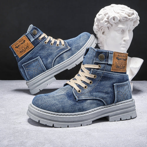 Men's High-top Striders for Men Denim Casual