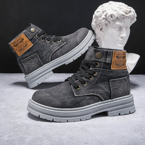 Men's High-top Striders for Men Denim Casual