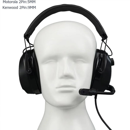 Retevis KM Headset with Noise Reduction Rotatable Boom Microphone for Baofeng UV-5R Quansheng UV K5 UV K6 UV K58 Walkie Talkie