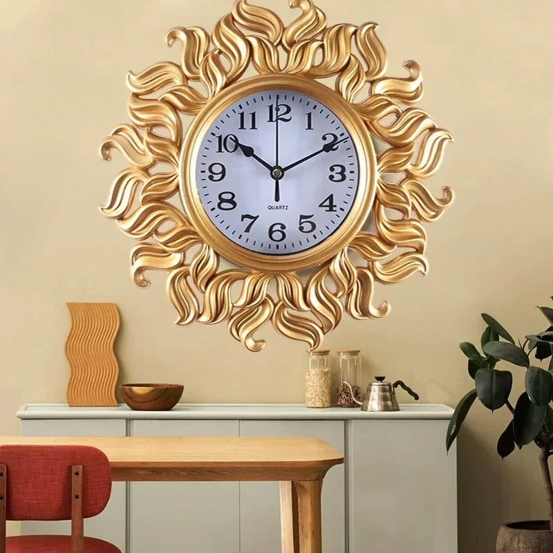 Wall clock European living room Personality creative Fashion clock Silent art bedroom living room Kitchen wall decoration