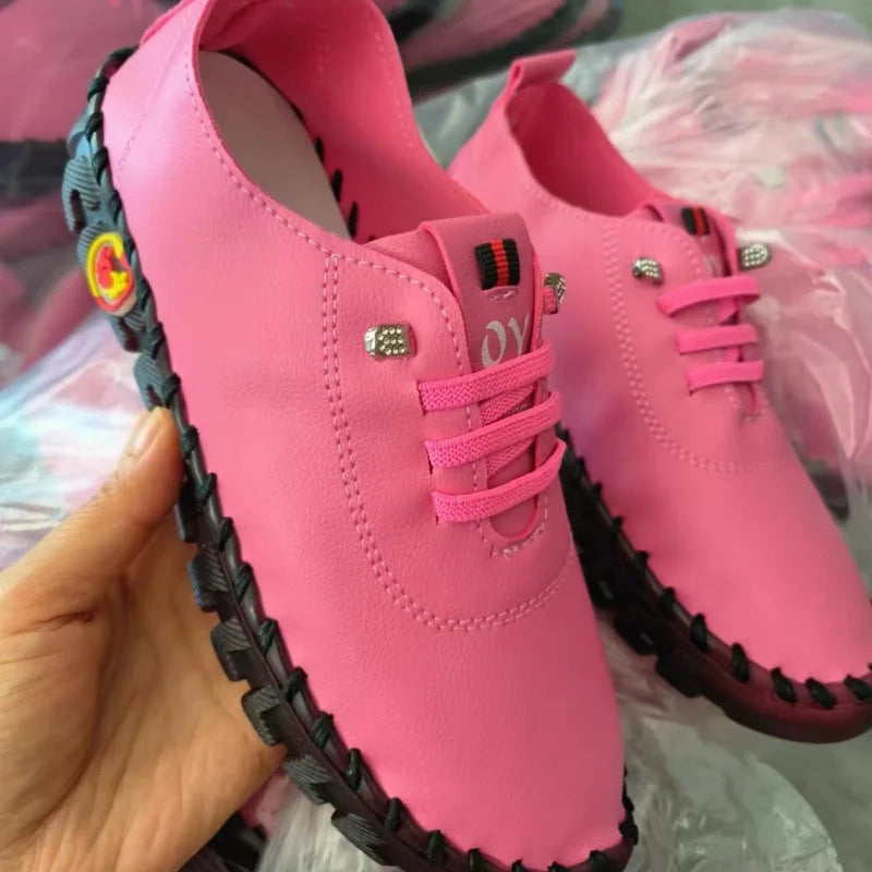 Women Sneakers 2026 New Designer Shoes Loafers Soft-soled Roman Breathable Outdoor Women Retro Big Size Single Shoes for Women
