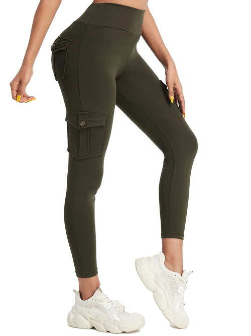 1/2/3 Pcs Seamless Yoga Cargo Leggings With Pocket Women Fashion Hip Lifting Sport Pants High Waist Fitness Elastic Slim Tight