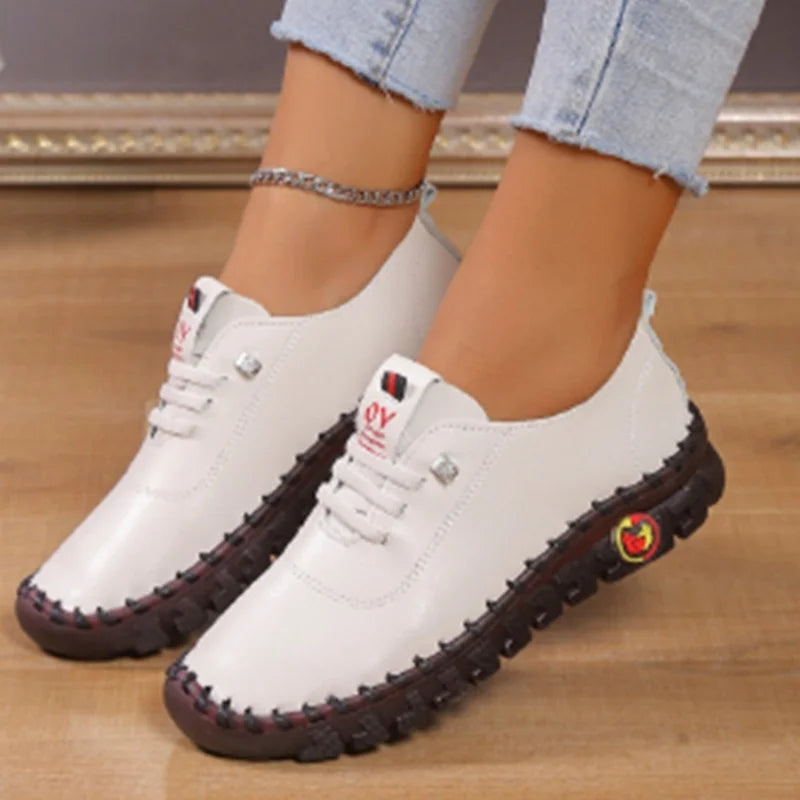 Women Sneakers 2026 New Designer Shoes Loafers Soft-soled Roman Breathable Outdoor Women Retro Big Size Single Shoes for Women