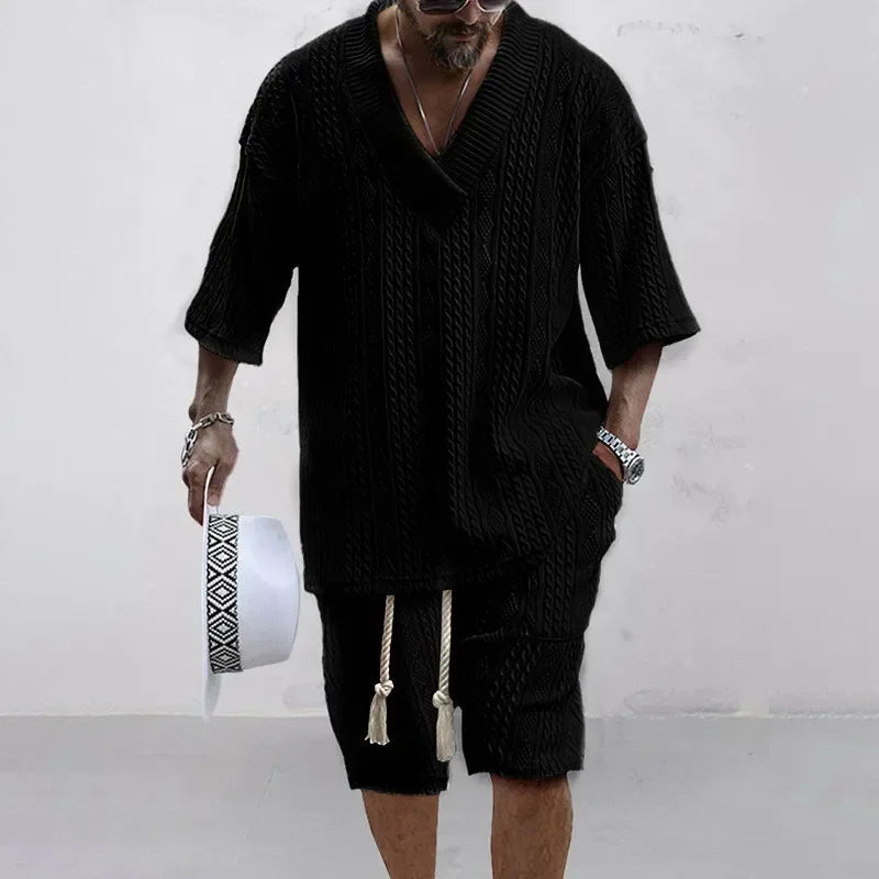 Men Casual Knitted Two Piece set