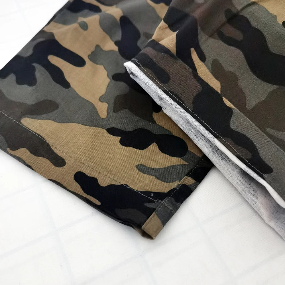 IENENS Teens Army Shorts Camouflage Short Trousers Children Short Pants Kids Cotton Boardshorts Boy Summer Thin Loose Shorts