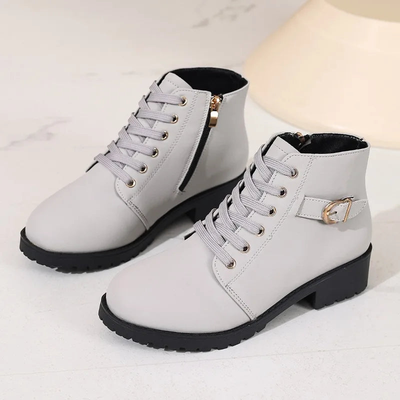 Women's Buckle-Detail Ankle Boots