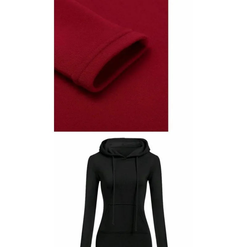 Women's Hooded Long-Sleeve Sweatshirt Dress
