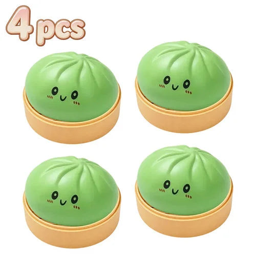 Simulation Dumpling Squishy Toys Pressure Ball Soft Slow Rebound Squishy Glitter Sensory Baozi Toy Anxiety Relief Birthday Gifts