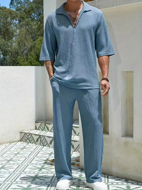 Men's retro casual pants set