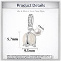 SilJew Original Silver Plated White Lily of the Valley with Pearl Dangle Charm Fit Bracelets & Necklaces Women Jewelry DIY Beads