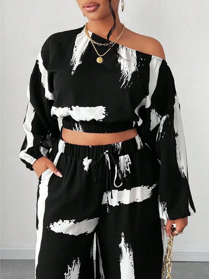 Elegant Women's Plus Size 2 Piece Set