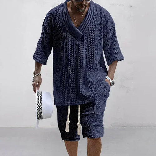 Men Casual Knitted Two Piece set