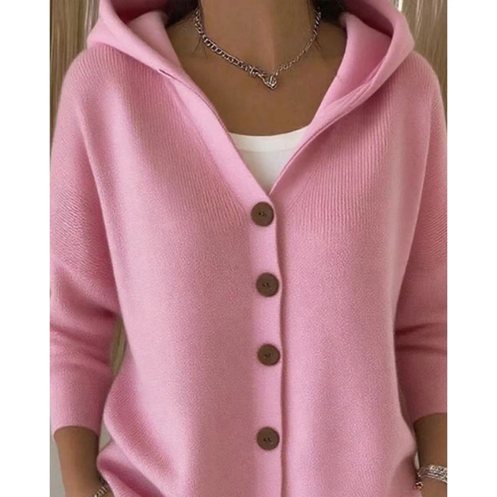 Women's Hooded Knit Cardigan