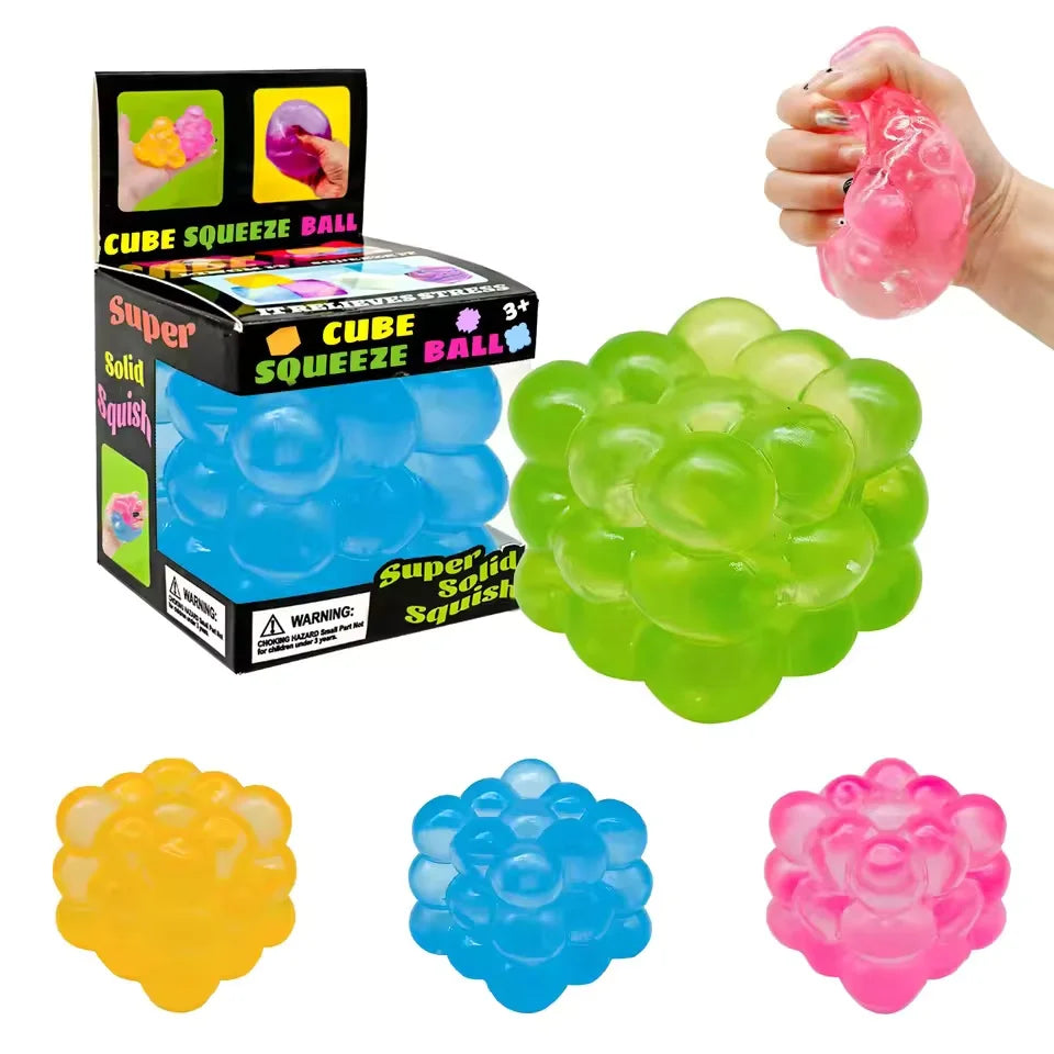Schylling Needoh Nice Cube Sensory Fidget Squishy Stress Relief Anti-Anxiety Squeeze Toy for Relaxation And Mindful Play