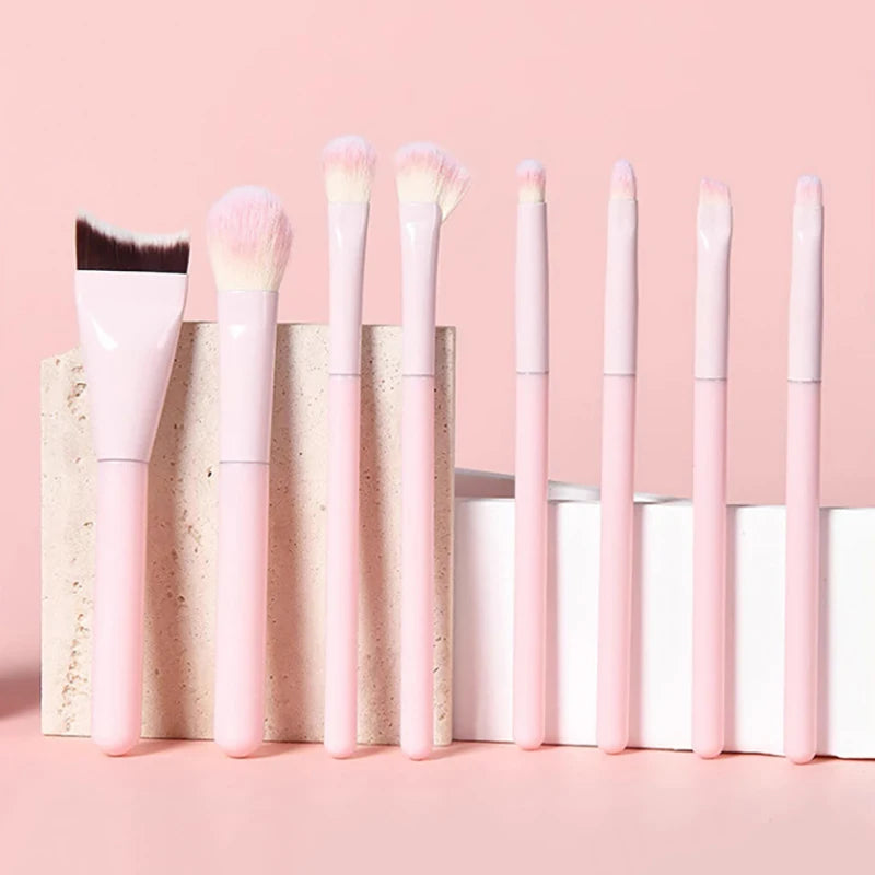 1/8 PCS Makeup Brushes Set Eye Shadow Foundation Women Cosmetic Brush Eyeshadow Blush Beauty Soft Hair Make Up Tools With Bag