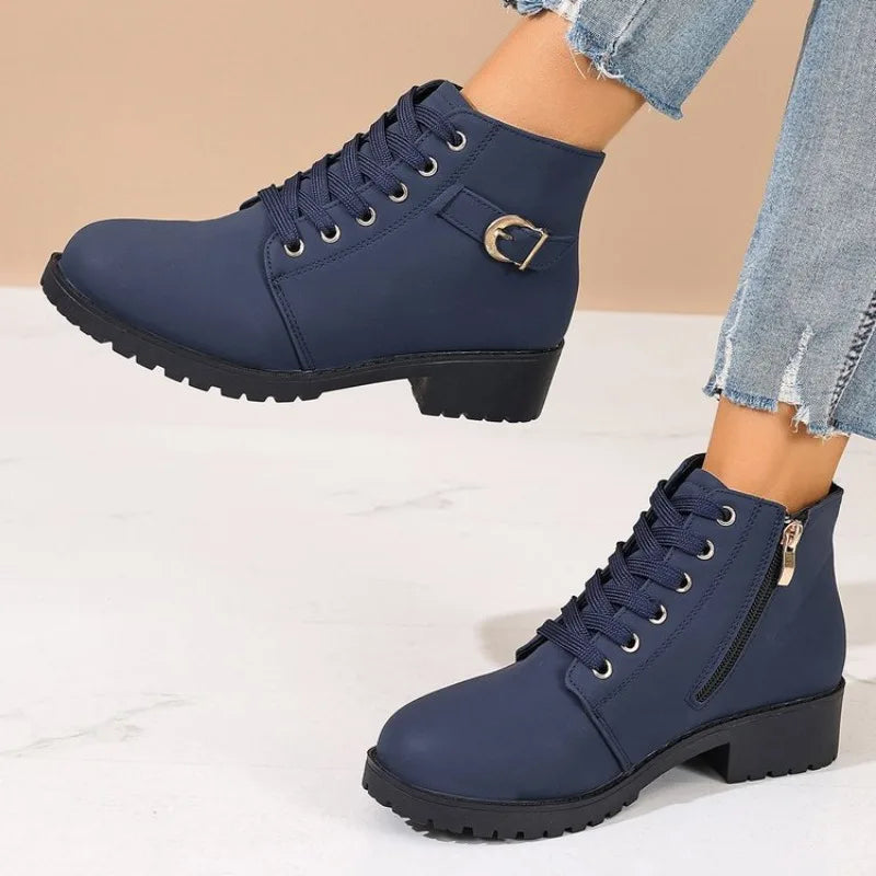Women's Buckle-Detail Ankle Boots