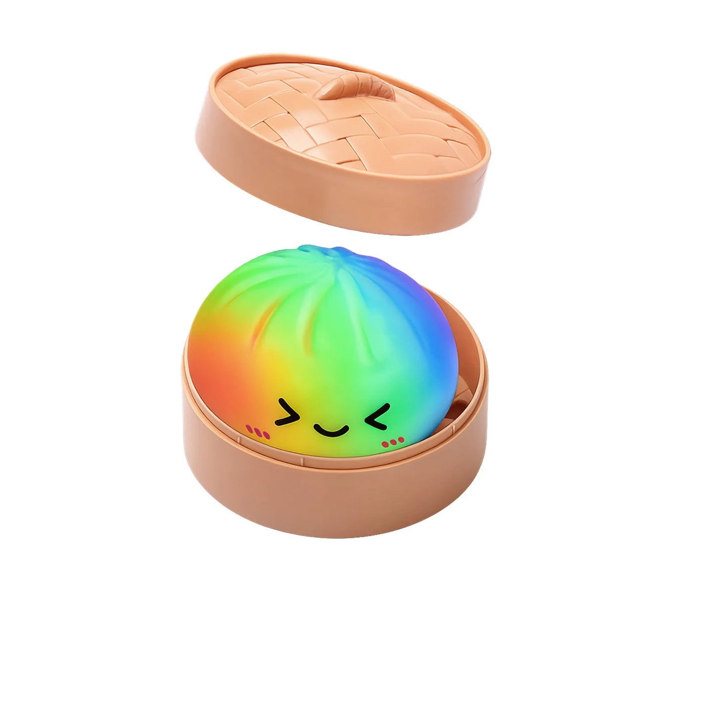 Needoh Rainbow Bun Squishy Toy Slow Rising Stress Relief Cute Simulation Shape Portable Pressure Toy For Adult Office Relaxation