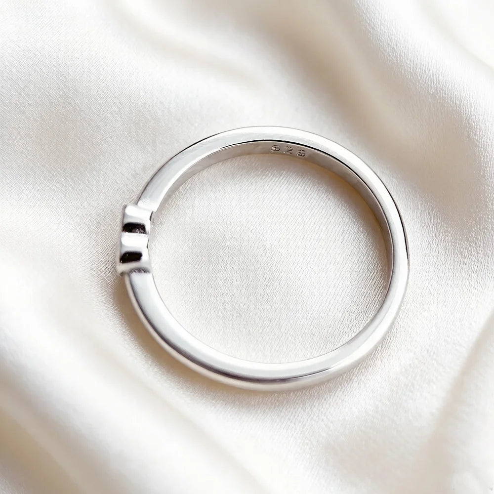 Ring Love Heart Europe Fine Jewerly For Women Summer Romantic Gift In 925 Sterling Silver