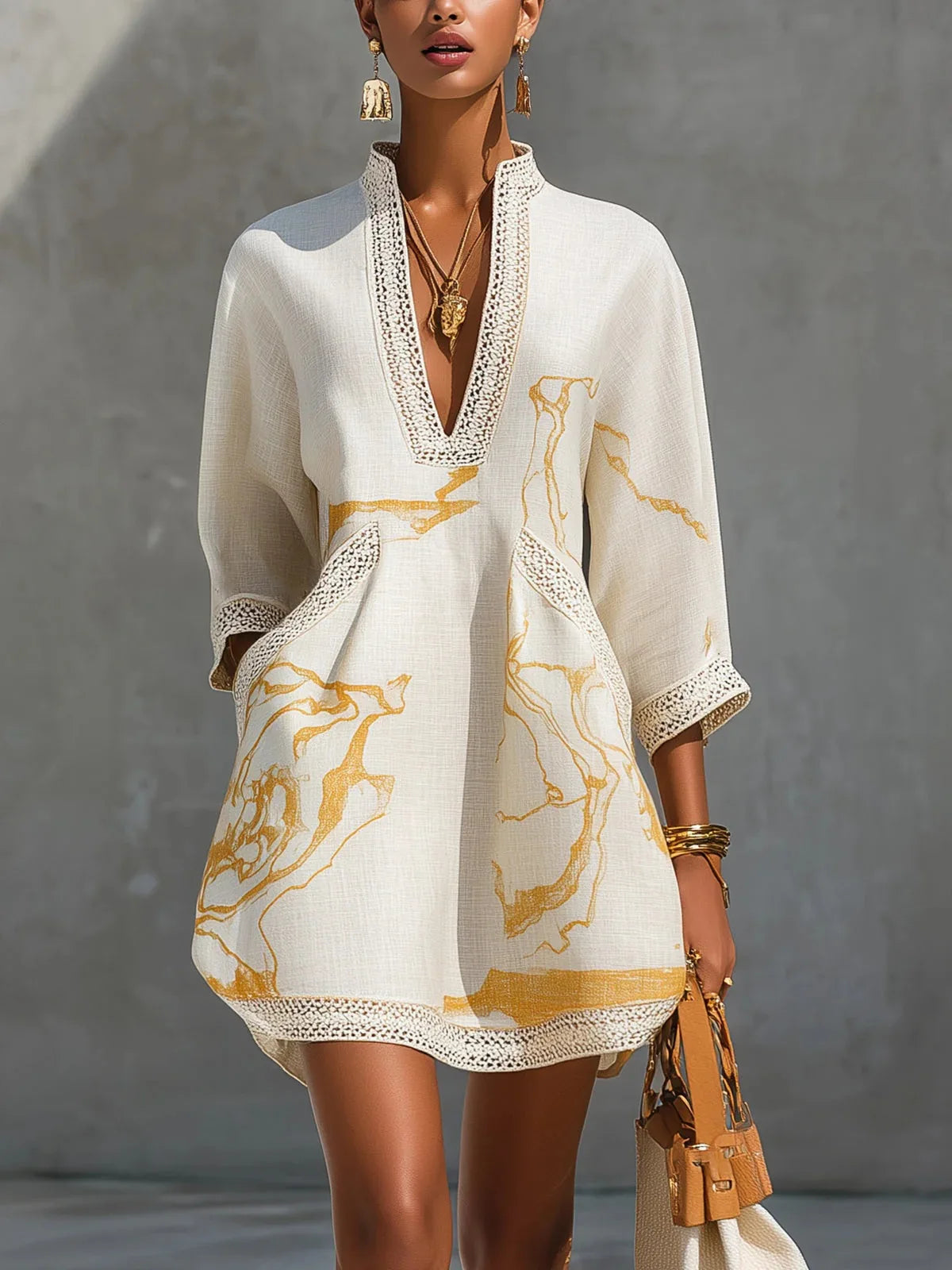 Women's Abstract Print Mini Dress